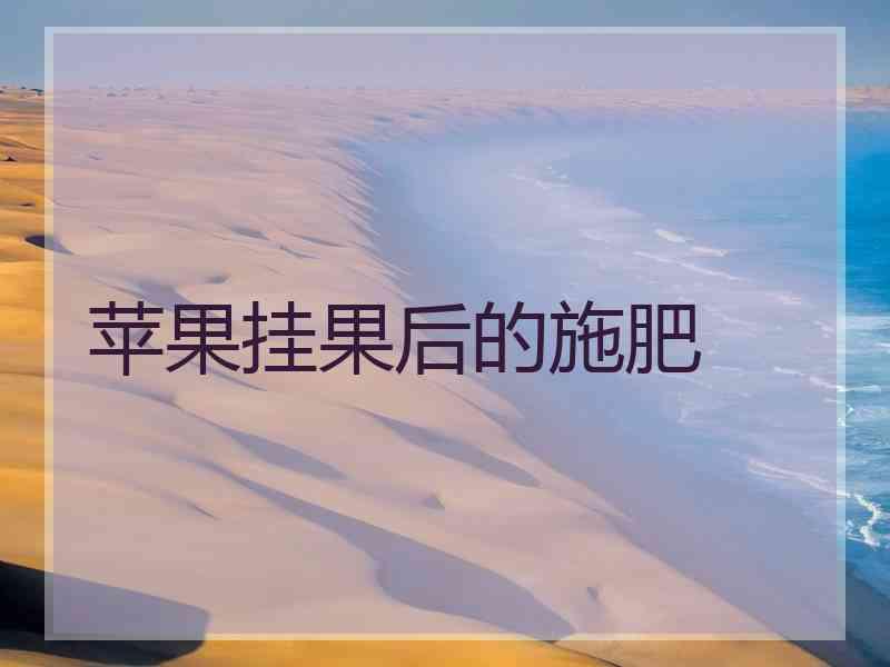 苹果挂果后的施肥
