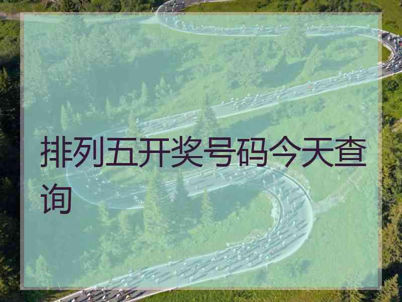 排列五开奖号码今天查询