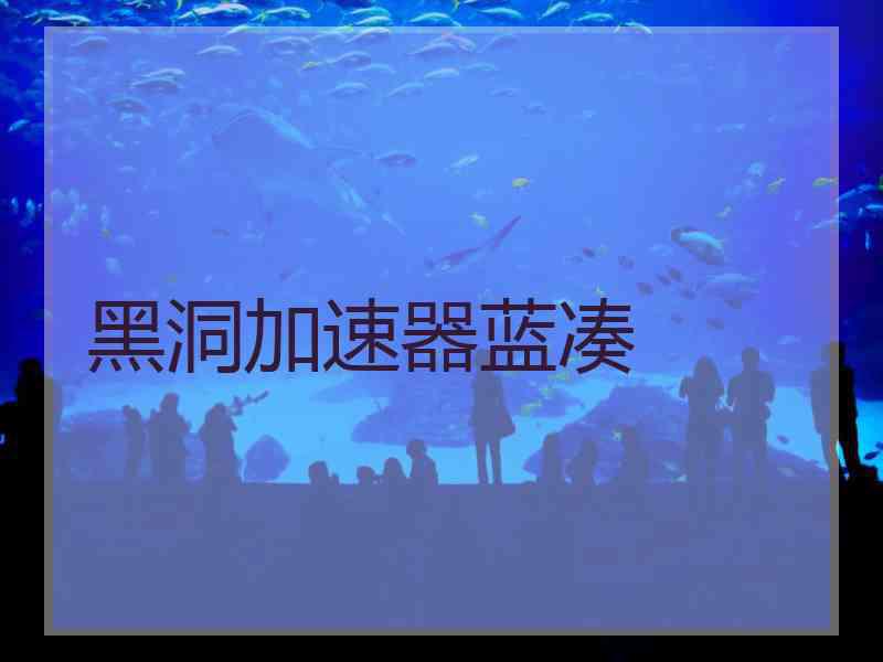 黑洞加速器蓝凑
