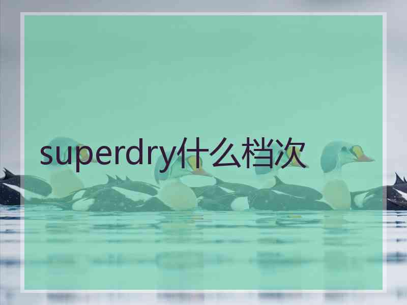 superdry什么档次