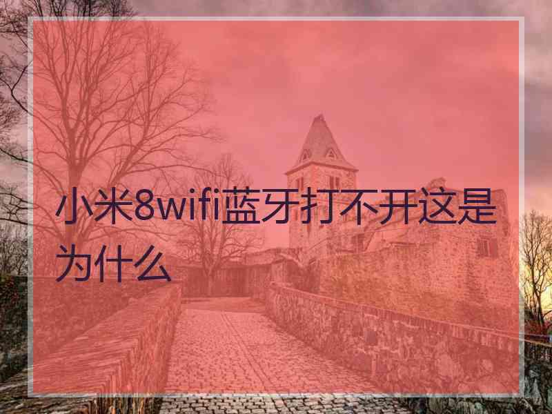 小米8wifi蓝牙打不开这是为什么