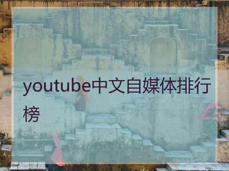 youtube中文自媒体排行榜