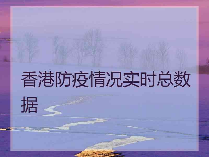 香港防疫情况实时总数据