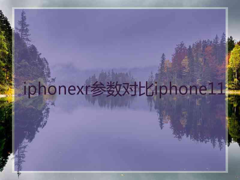 iphonexr参数对比iphone11