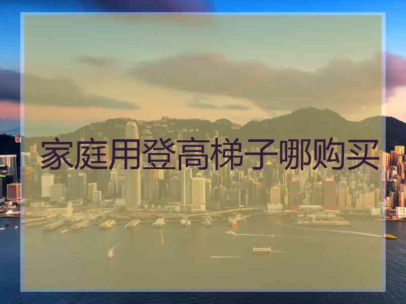 家庭用登高梯子哪购买