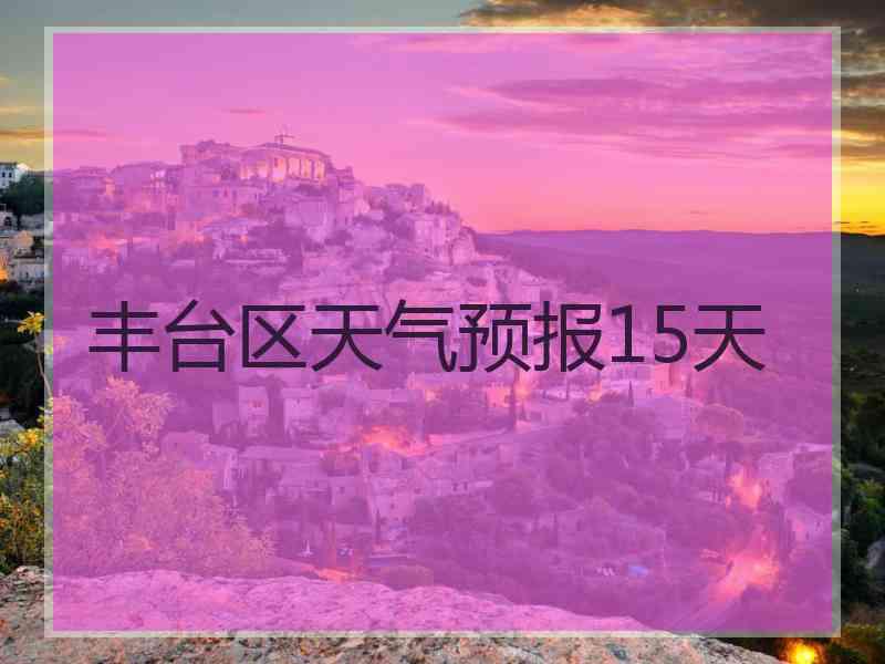 丰台区天气预报15天