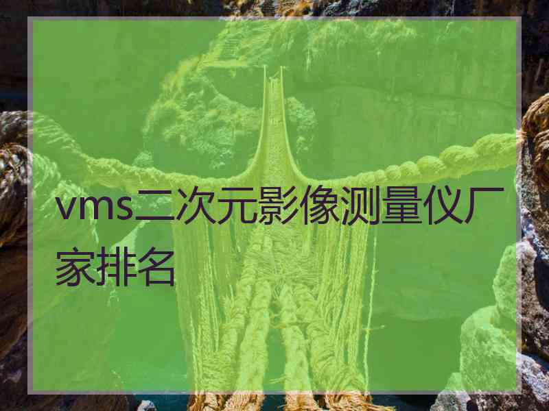 vms二次元影像测量仪厂家排名