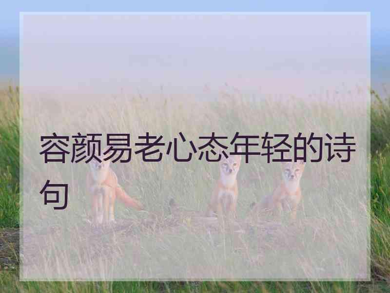 容颜易老心态年轻的诗句