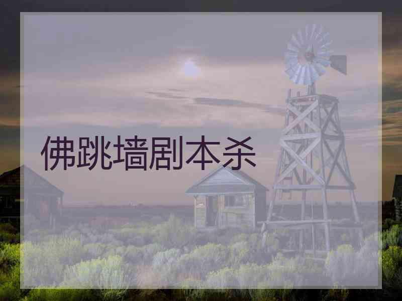 佛跳墙剧本杀