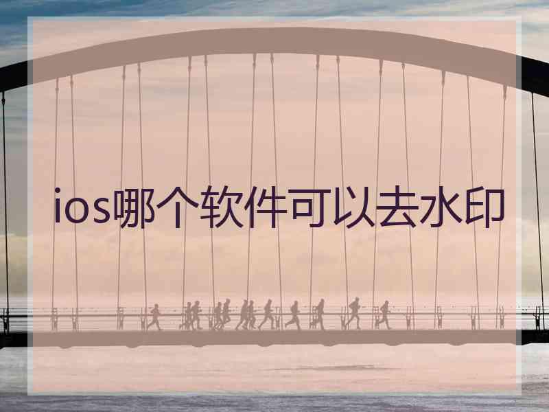 ios哪个软件可以去水印