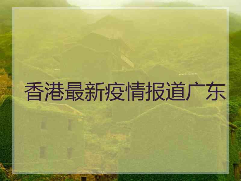 香港最新疫情报道广东
