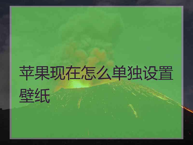 苹果现在怎么单独设置壁纸