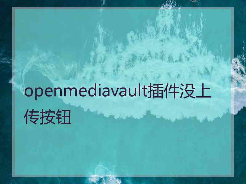 openmediavault插件没上传按钮