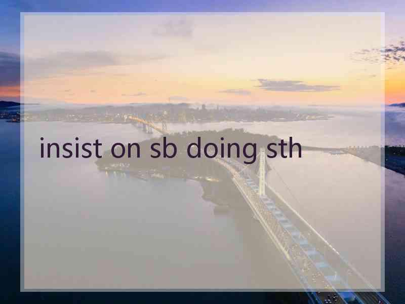 insist on sb doing sth