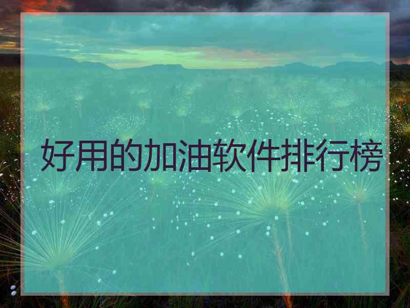 好用的加油软件排行榜