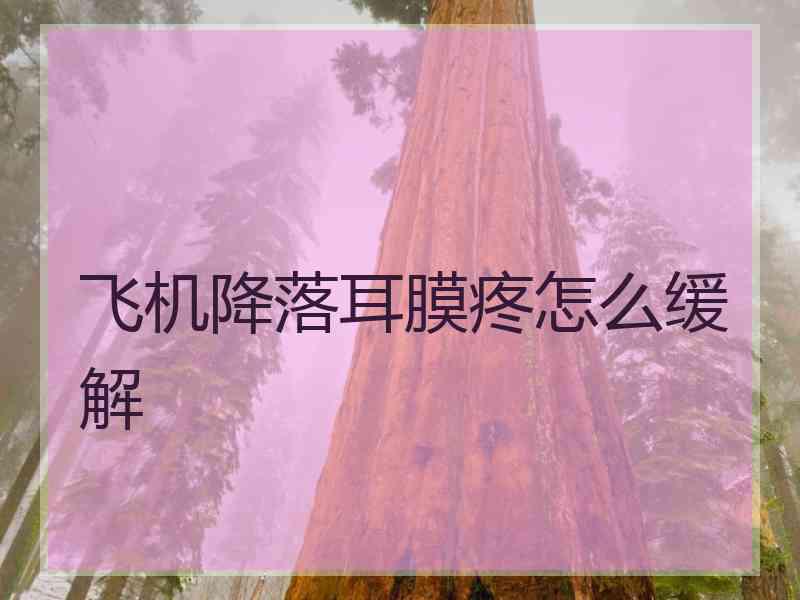 飞机降落耳膜疼怎么缓解