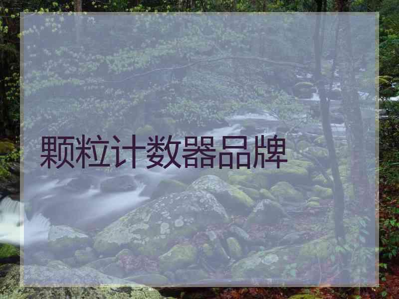 颗粒计数器品牌