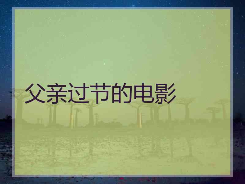 父亲过节的电影