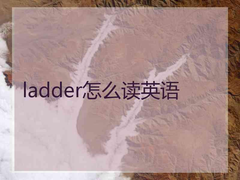 ladder怎么读英语