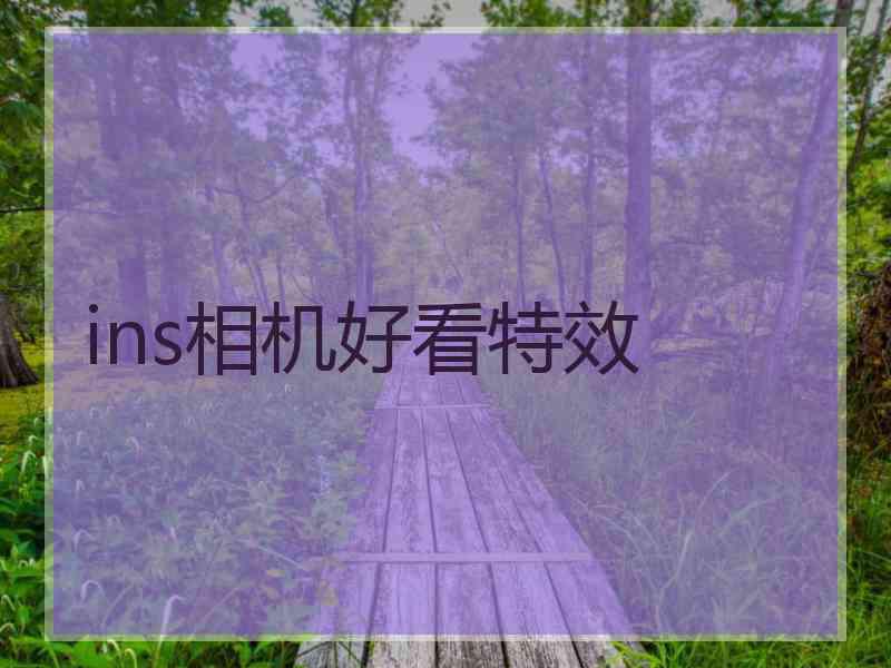 ins相机好看特效