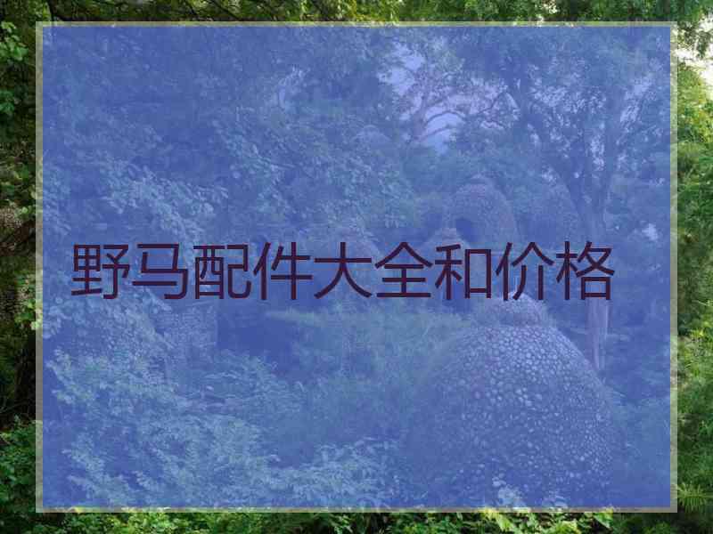 野马配件大全和价格