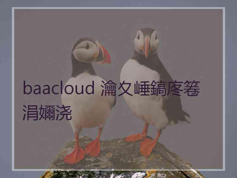 baacloud 瀹夊崜鎬庝箞涓嬭浇