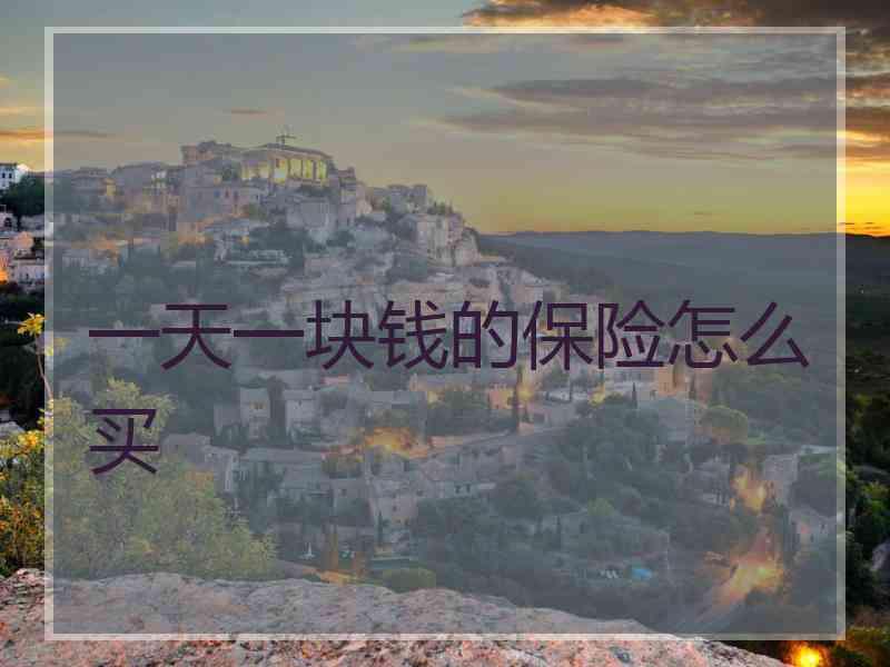 一天一块钱的保险怎么买