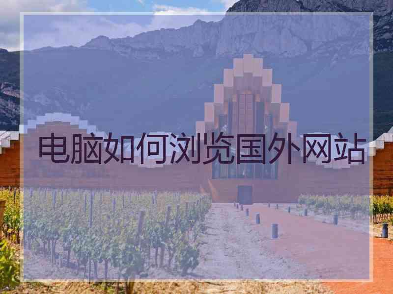 电脑如何浏览国外网站