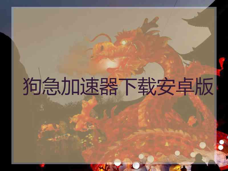 狗急加速器下载安卓版