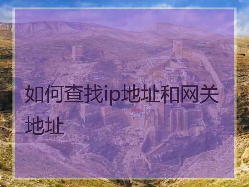 如何查找ip地址和网关地址