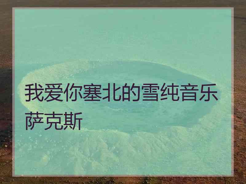 我爱你塞北的雪纯音乐萨克斯