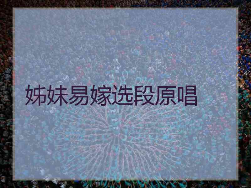 姊妹易嫁选段原唱