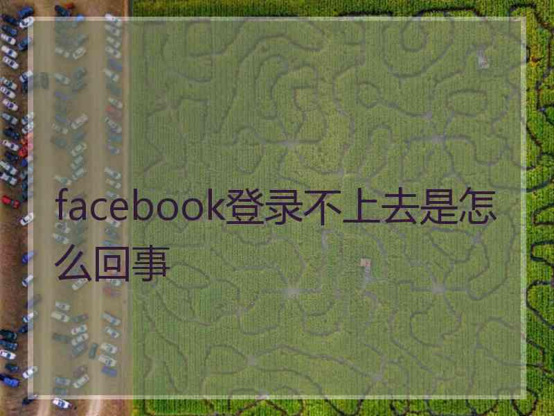 facebook登录不上去是怎么回事