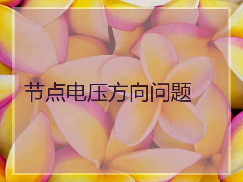 节点电压方向问题