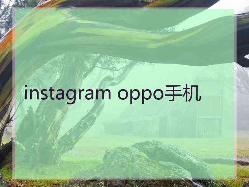 instagram oppo手机