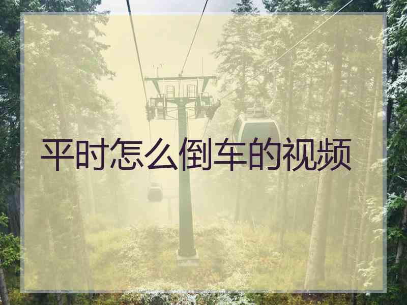平时怎么倒车的视频