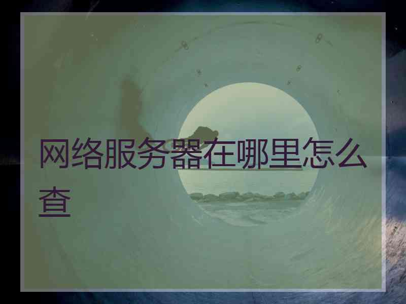 网络服务器在哪里怎么查