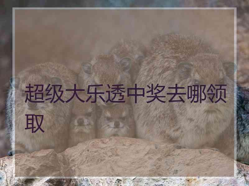 超级大乐透中奖去哪领取