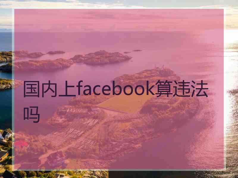 国内上facebook算违法吗