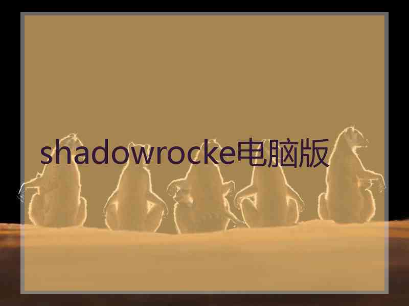 shadowrocke电脑版