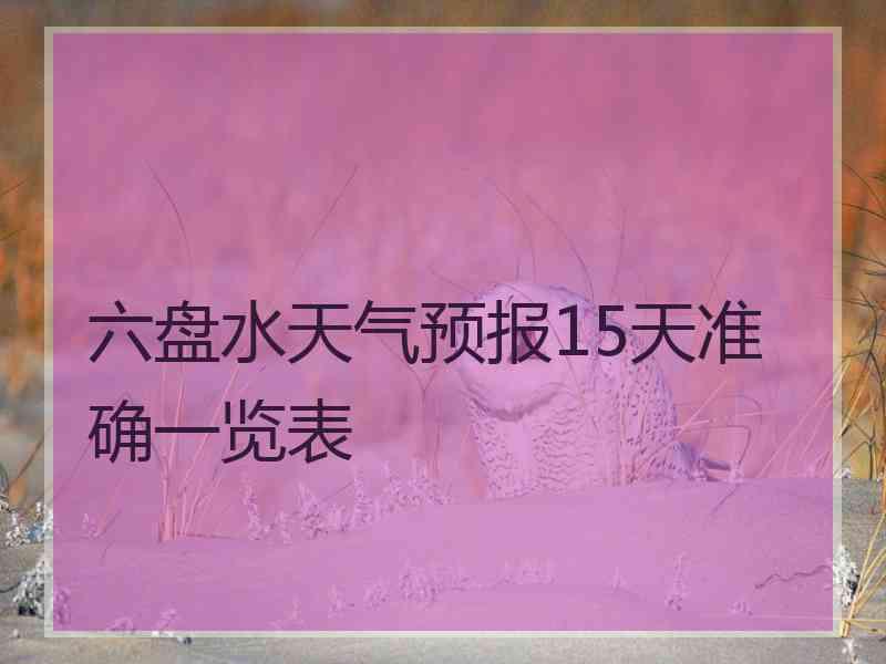 六盘水天气预报15天准确一览表