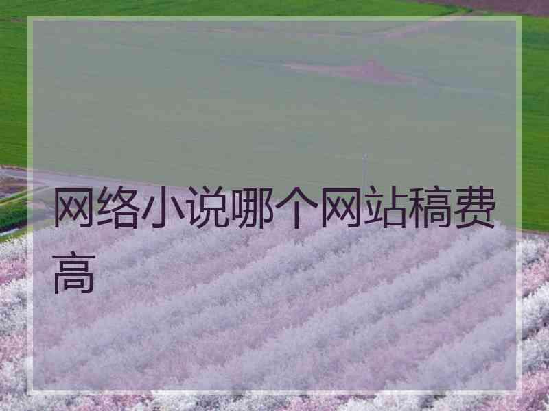网络小说哪个网站稿费高