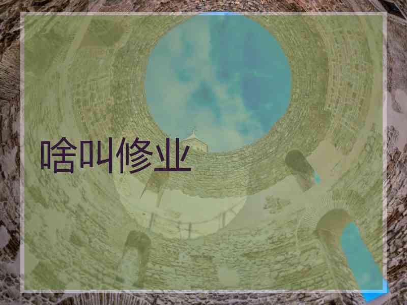啥叫修业