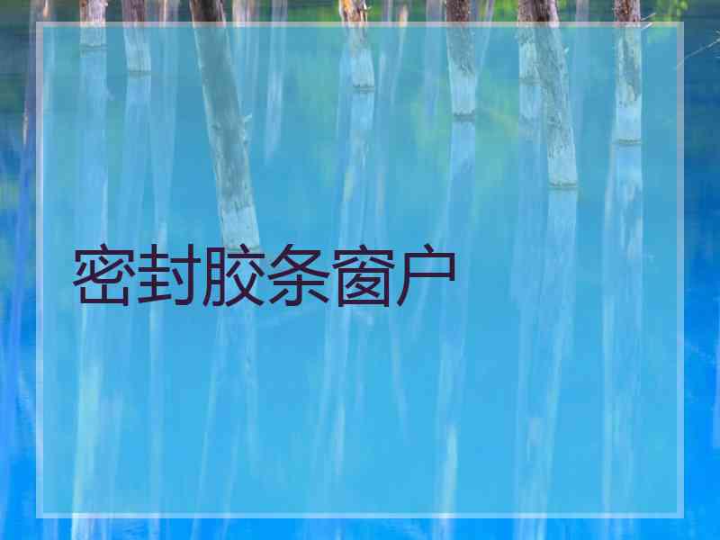 密封胶条窗户