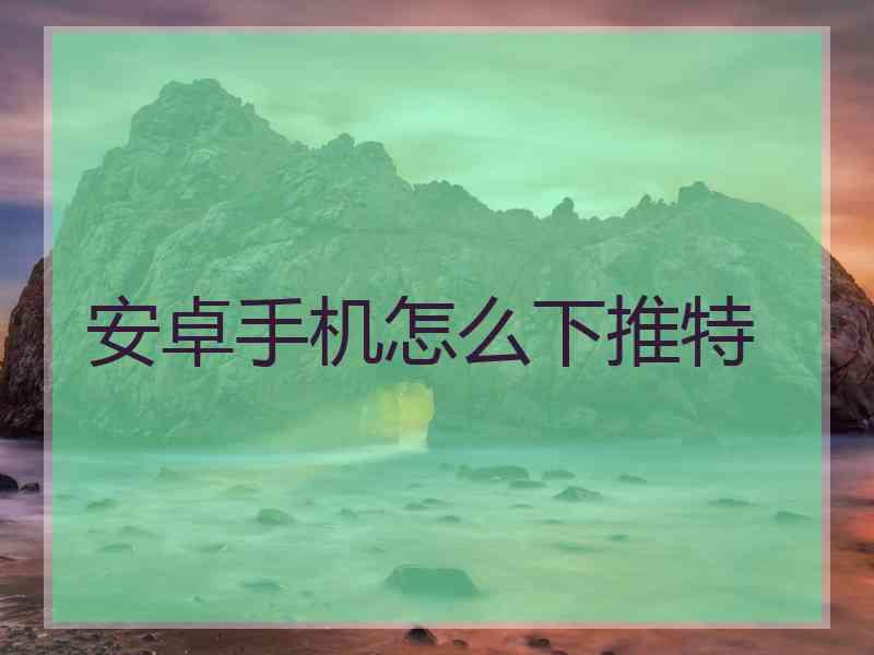 安卓手机怎么下推特