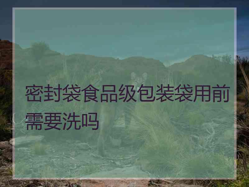 密封袋食品级包装袋用前需要洗吗