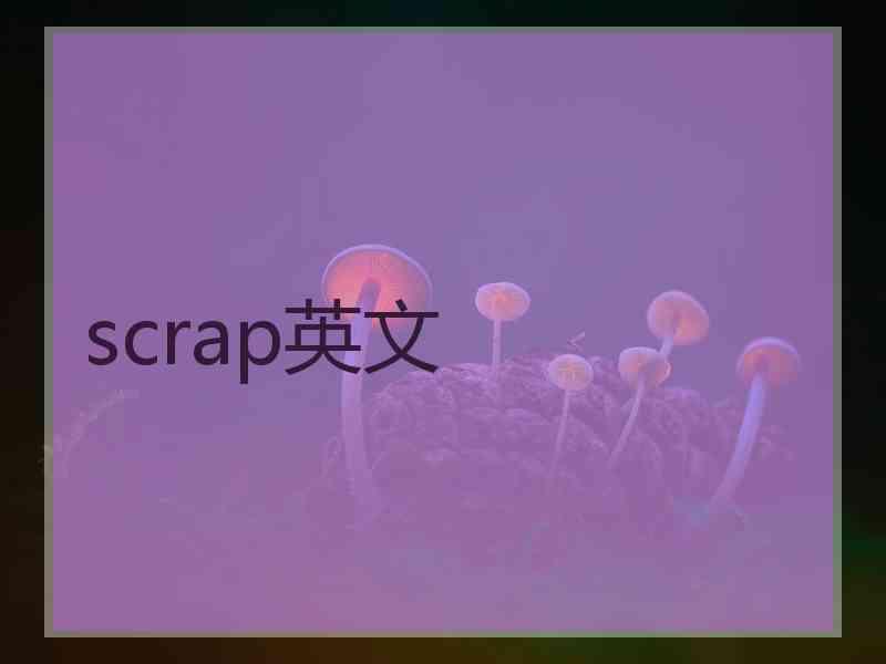 scrap英文