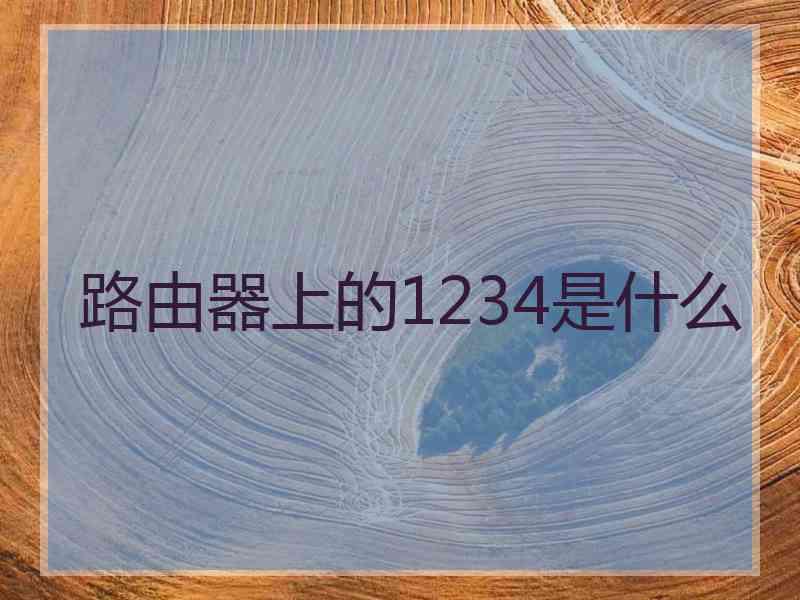 路由器上的1234是什么