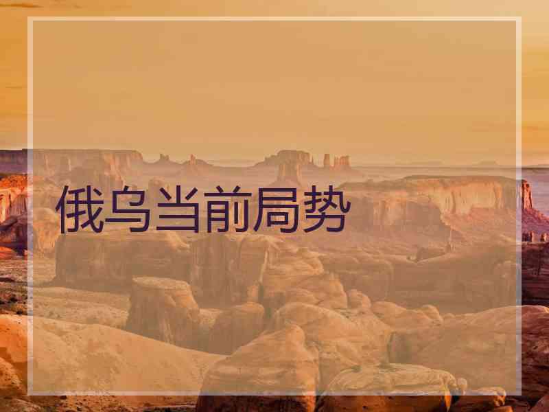 俄乌当前局势