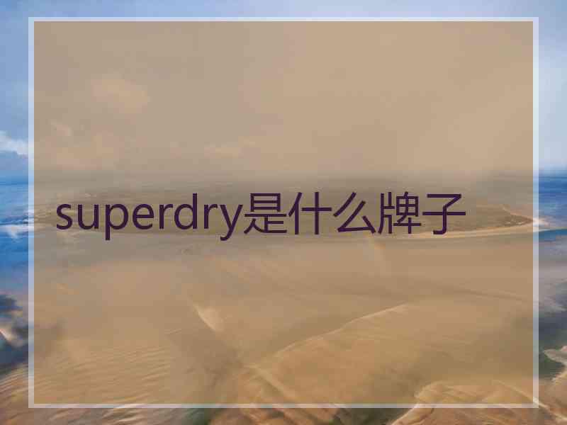 superdry是什么牌子